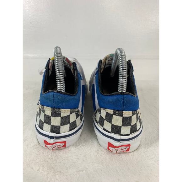 Vans PopCush Old Skool Blue Checkered Canvas Men’s Size 4.5 Skate Shoes - Picture 3 of 10